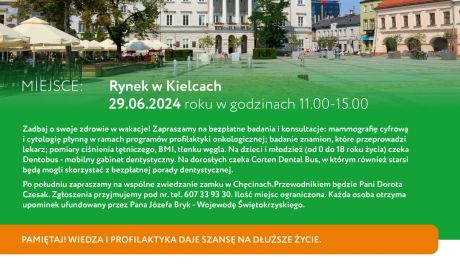 IV Piknik Zdrowia: 29 czerwca – Kielce, 30 czerwca - Tokarnia