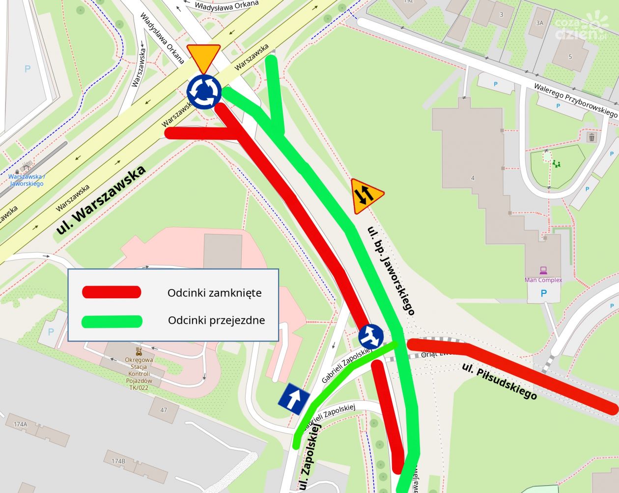 Zostaną wprowadzone zmiany w ruchu w północnej części Kielc