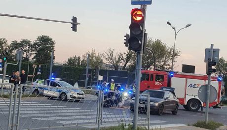 Wypadek blisko Galerii Echo w Kielcach. Motocyklista w szpitalu