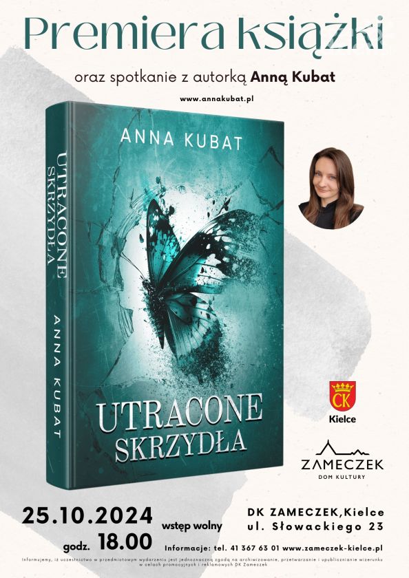 Utracone skrzydła - premiera książki Anny Kubat