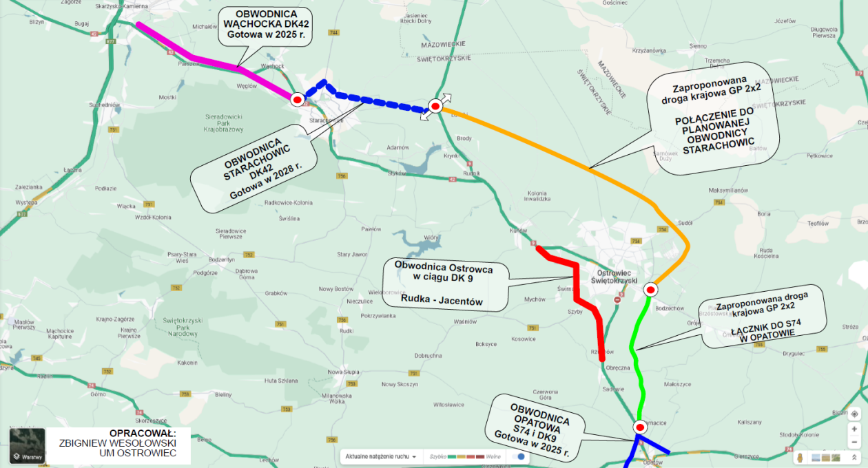 Samorząd Ostrowca chce nowego wariantu obwodnicy miasta 