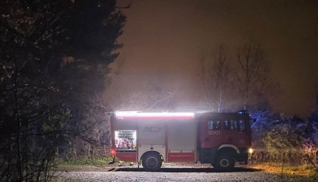Pożar na kompleksie Ogródków Działkowych w Kielcach