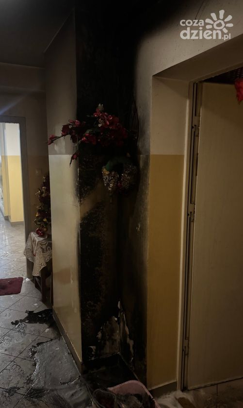 Pożar na ul. Samsonowicza w Ostrowcu