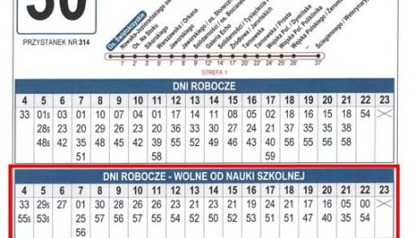 Zmieniają się rozkłady jazdy. Dochodzi nowa rubryka z godzinami odjazdów