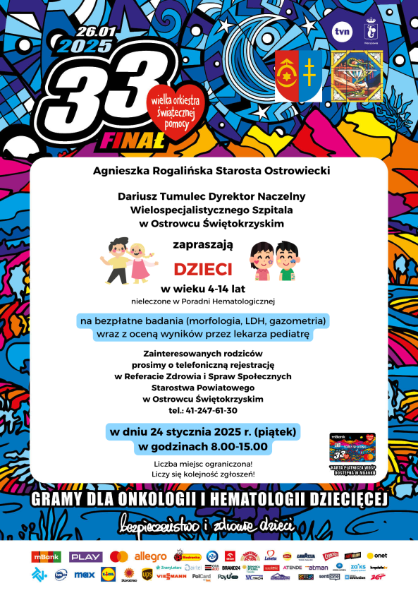Ostrowiecki szpital zaprasza na badania w ramach finału WOŚP