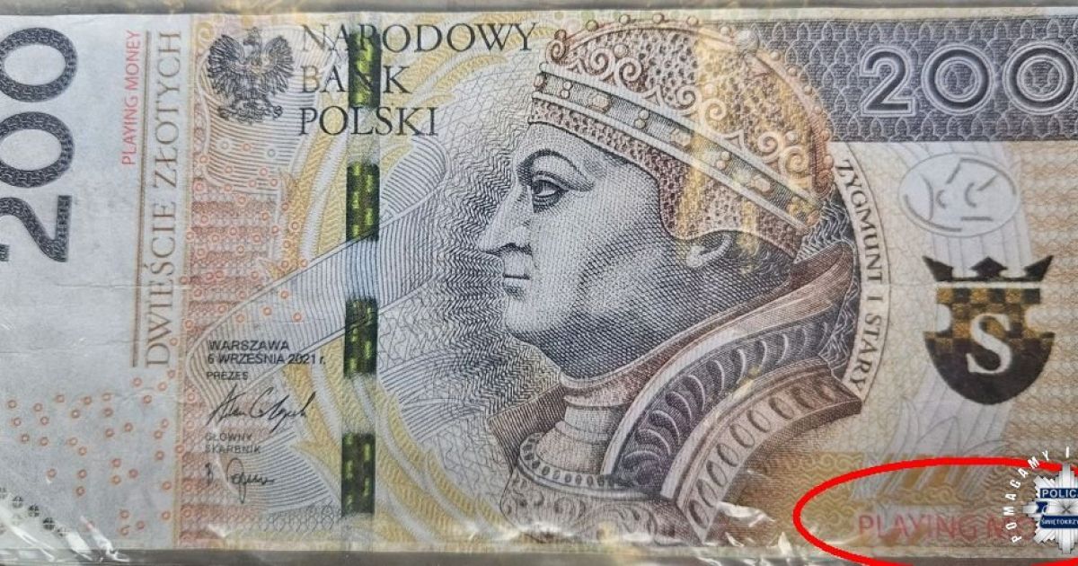 Chciał zapłacić za paliwo banknotem z gier planszowych