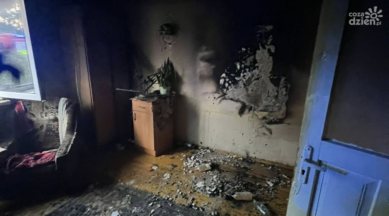 Pożar domu w Grzymałkowie 