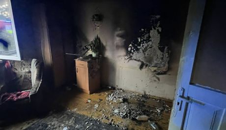 Pożar domu w Grzymałkowie