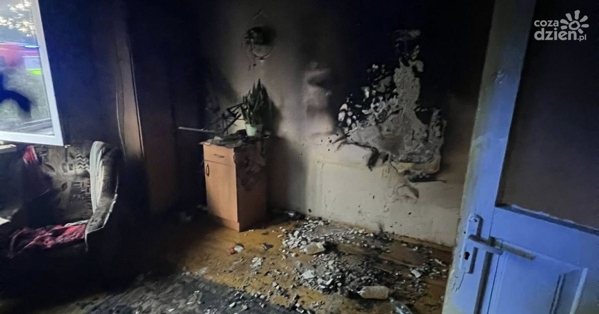 Pożar domu w Grzymałkowie