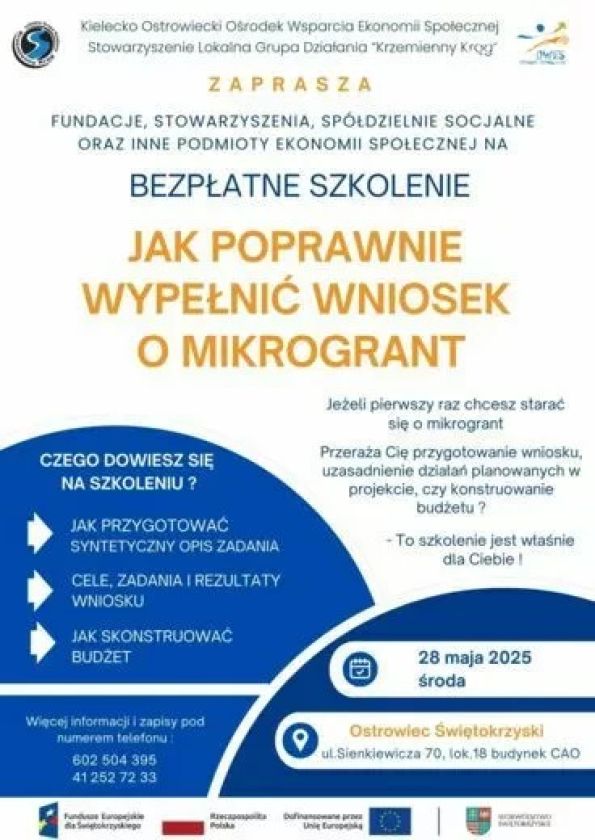 Szkolenie z wypełniania wniosków o minigranty