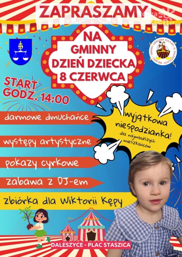 W nadchodzący weekend zapraszamy do Daleszyc! Będzie raj dla dzieciaków!