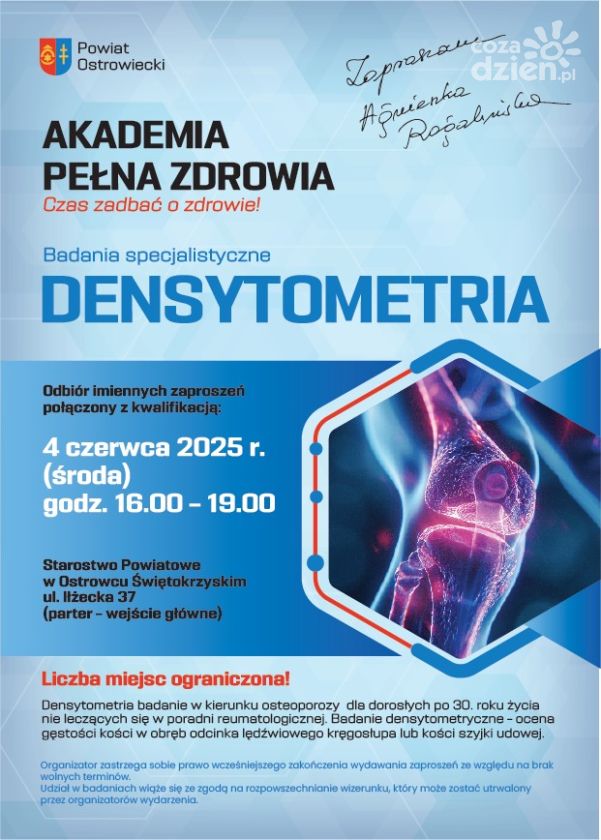 Bezpłatna densytometria w Ostrowcu 