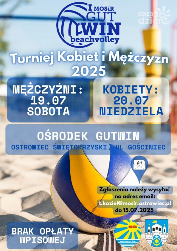 Siatkówka na plażowym piasku tym razem dla dorosłych