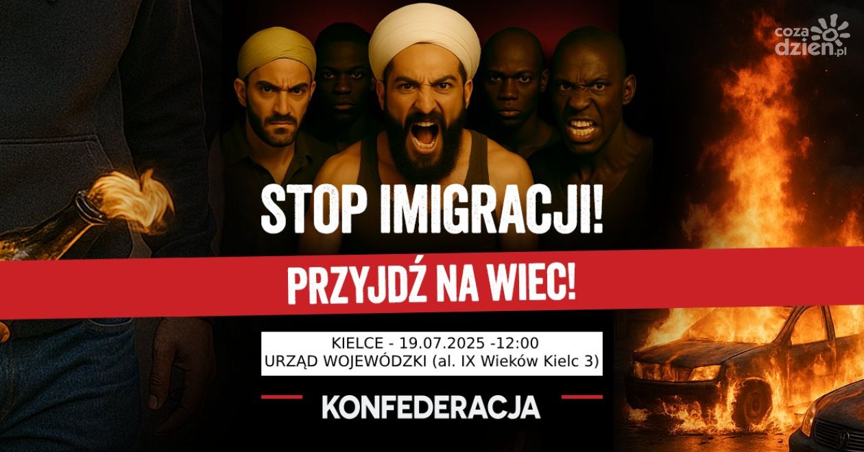 Konferencja prasowa i protest środowisk Konfederacji w Kielcach