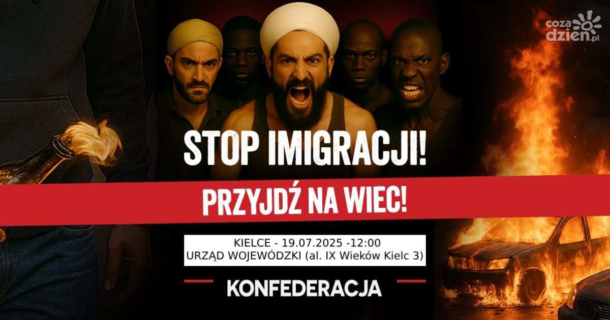 Konferencja prasowa i protest środowisk Konfederacji w Kielcach