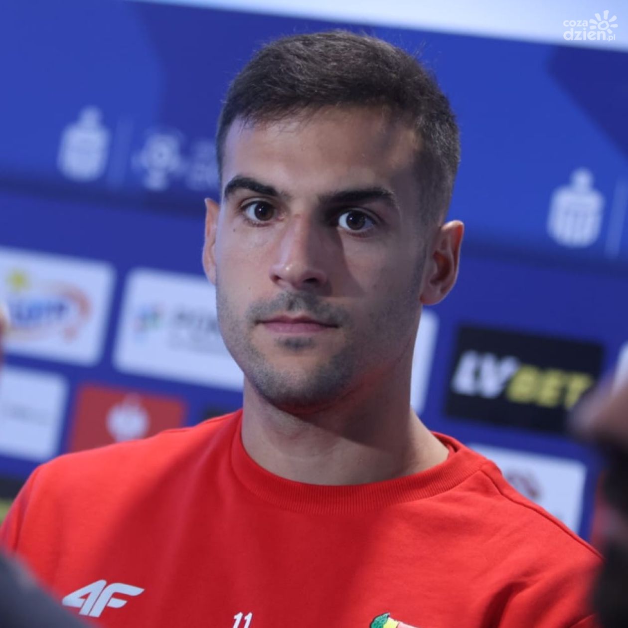 Xavier Dziekoński i Władimir Nikołow po meczu z Wisłą