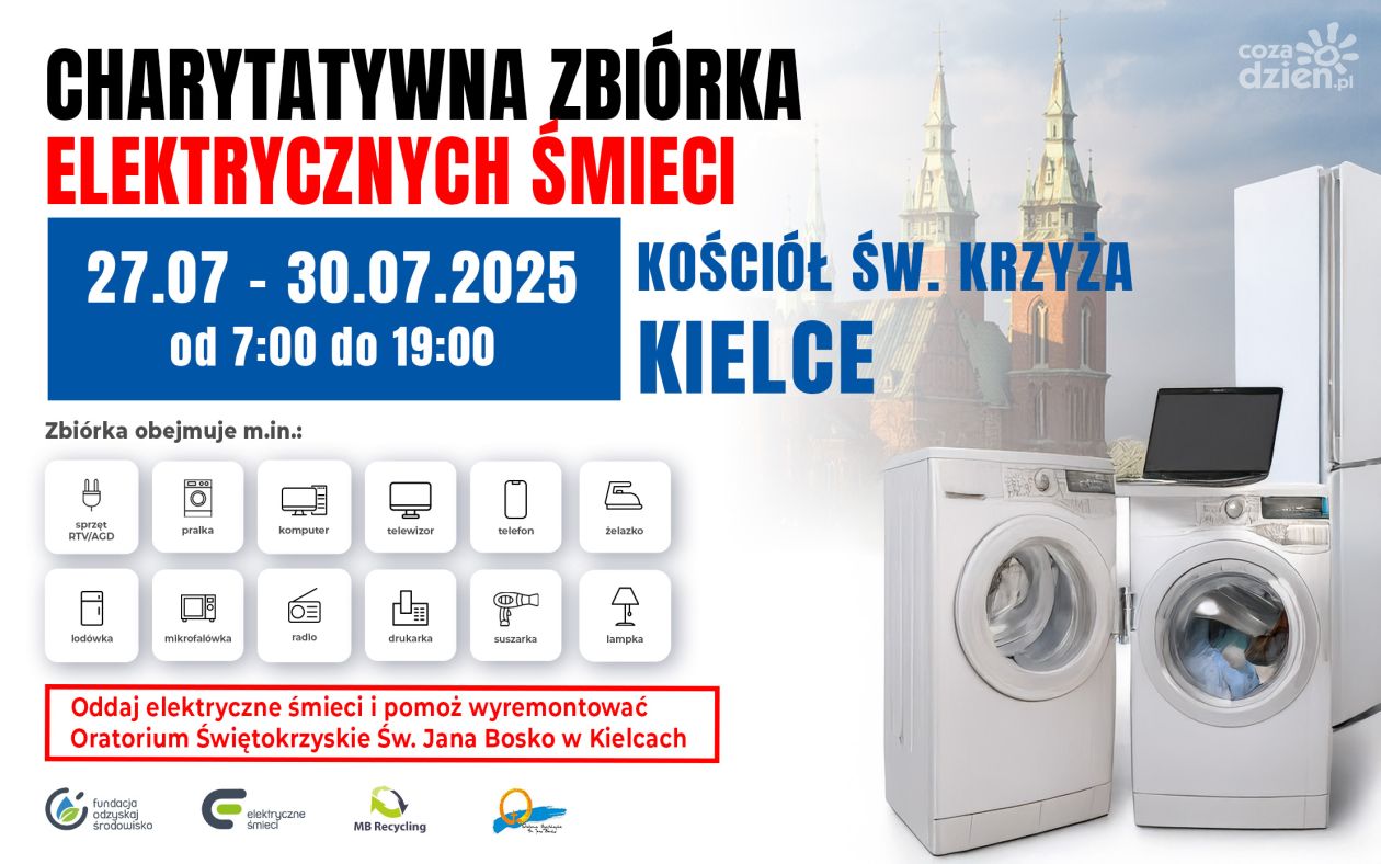 Zrób porządek i pomóż w remoncie Oratorium! Zbiórka elektrycznych śmieci w Kielcach