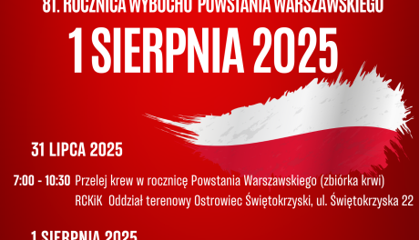 Ostrowiec upamiętni rocznicę wybuchu Powstania Warszawskiego 