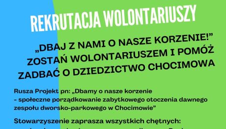 Wolontariusze poszukiwani do prac w parku w Chocimowie 