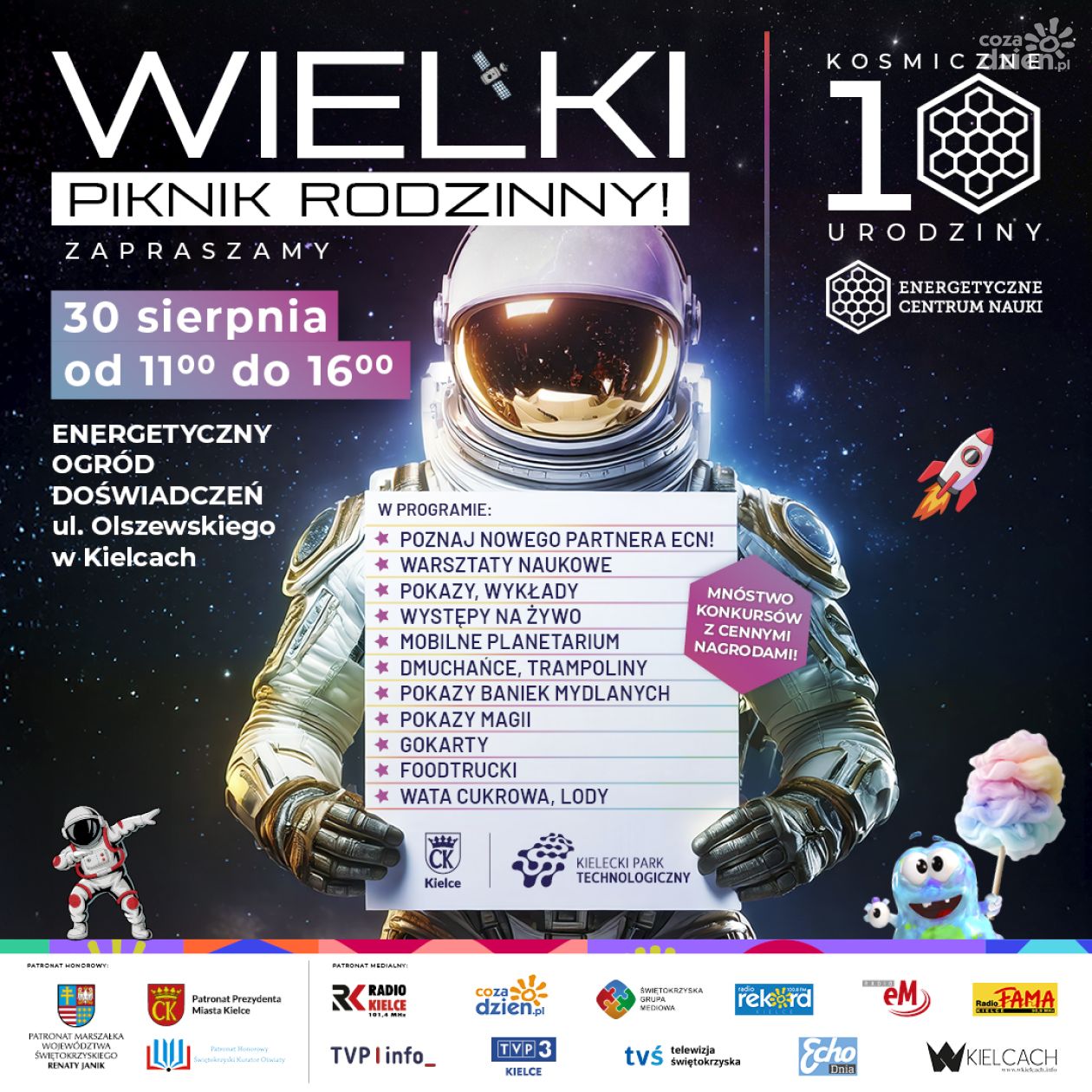 Wielki Piknik Rodzinny – „Kosmiczne” 10. urodziny Energetycznego Centrum Nauki