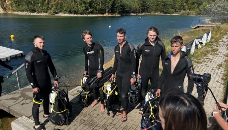 Egzamin na płetwonurka organizowany przez OHP w Kielcach