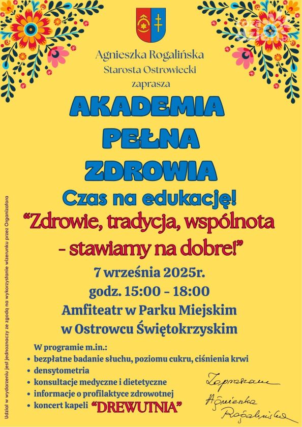 Akademia Pełna Zdrowia już 7 września w Ostrowcu Świętokrzyskim