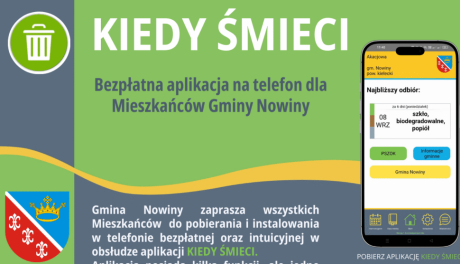 Mieszkańcy Nowin z tą aplikacją nie zapomną o wywozie śmieci