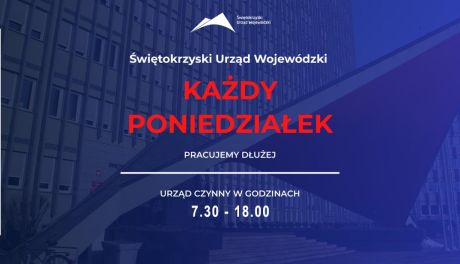 Od 8 września Świętokrzyski Urząd Wojewódzki wydłuża godziny pracy