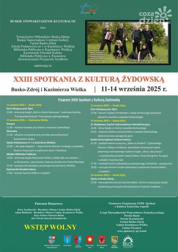 Kazimierza Wielka uczci pamięć i tradycję – XXIII Spotkania z Kulturą Żydowską już 12 września