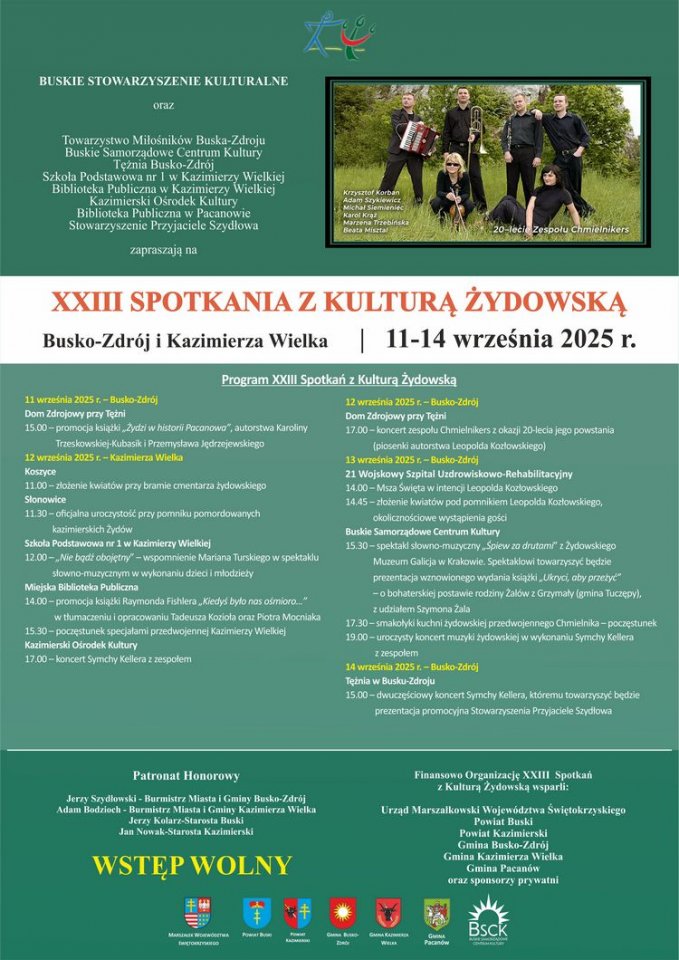 Kazimierza Wielka uczci pamięć i tradycję – XXIII Spotkania z Kulturą Żydowską już 12 września