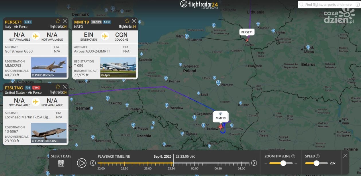 Samoloty NATO, rosyjskie drony i ostrzeżenia RCB