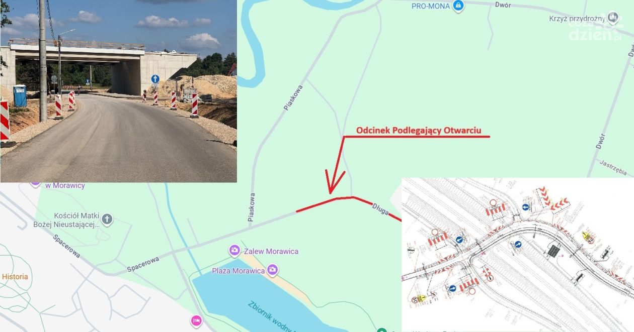 Obwodnica Morawicy i Woli Morawickiej: półmetek budowy drugiego odcinka DK73