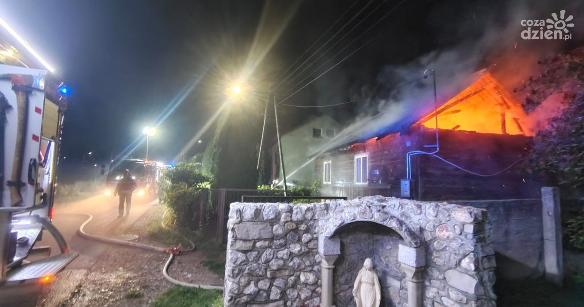 Pożar w Chęcinach – interwencja straży pożarnej