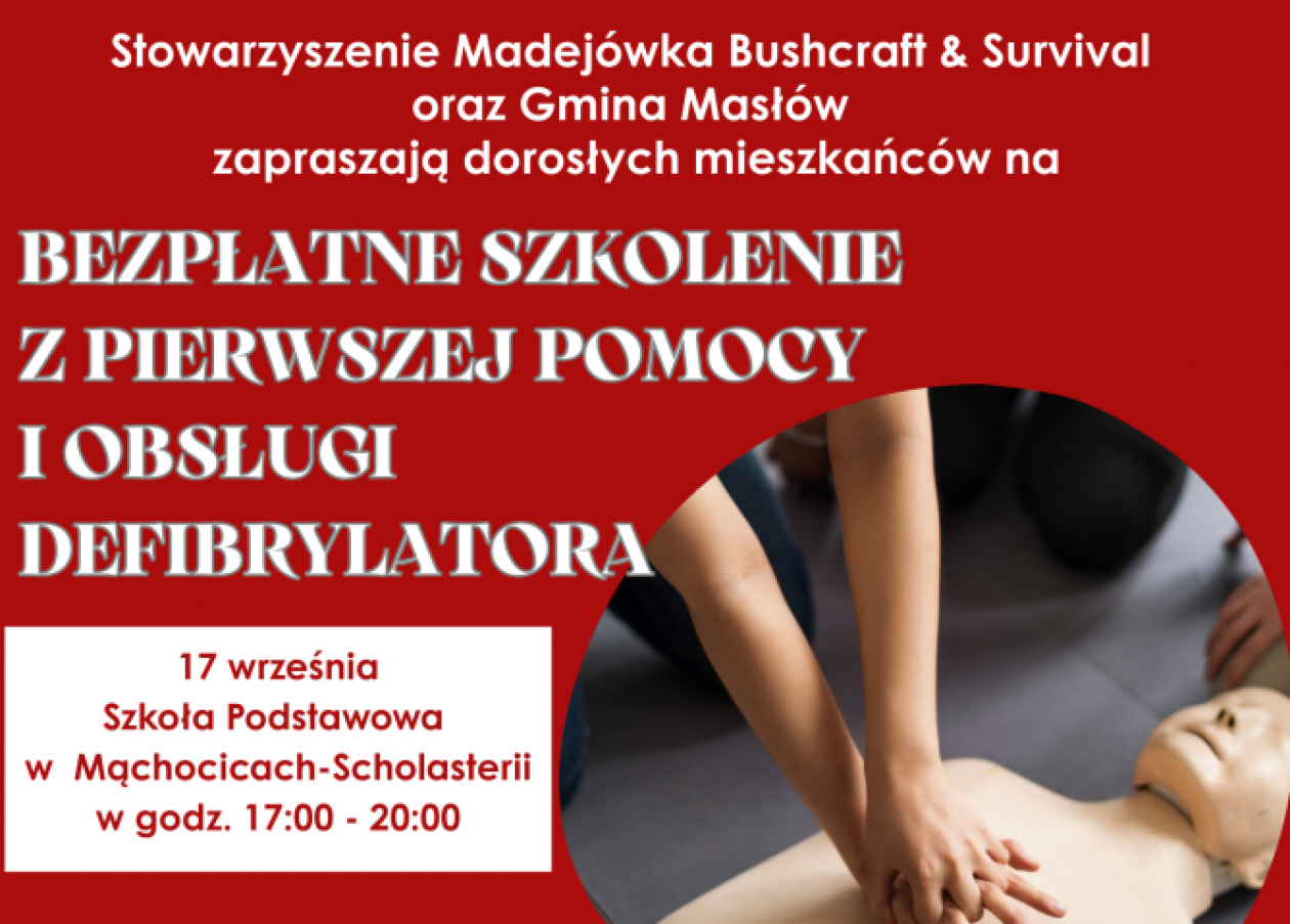 Bezpłatne szkolenie z pierwszej pomocy dla mieszkańców gminy Masłów