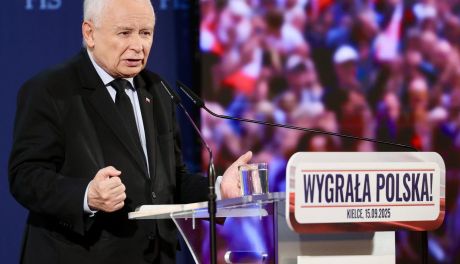 Jarosław Kaczyński w Kielcach — dziękował za poparcie, krytykował rząd