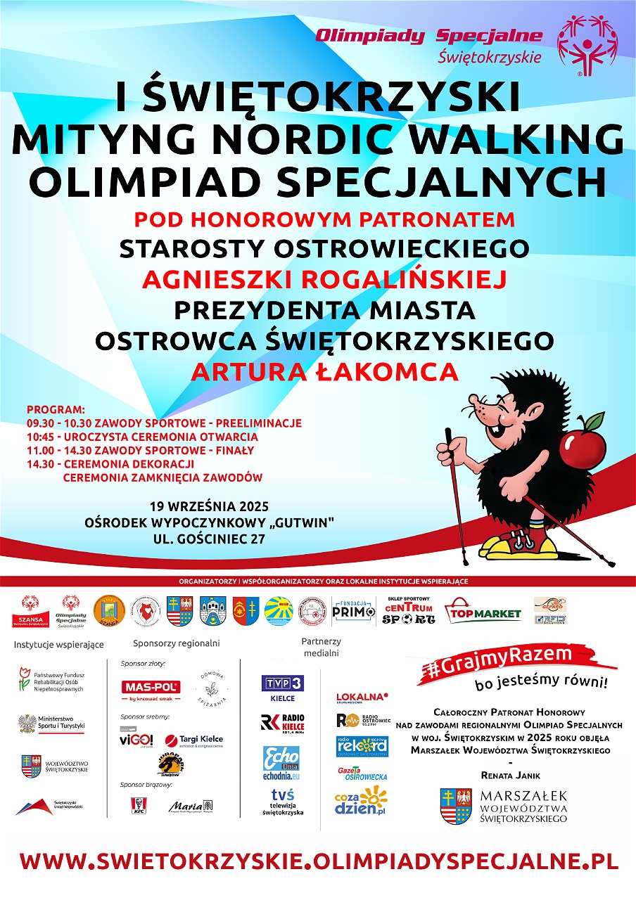 I Świętokrzyski Mityng Nordic Walking Olimpiad Specjalnych w Ostrowcu Świętokrzyskim