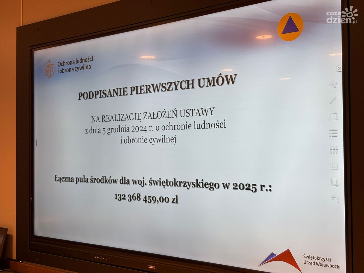 Wojewoda Józef Bryk podpisał pierwsze umowy w ramach Programu Ochrony Ludności i Obrony Cywilnej
