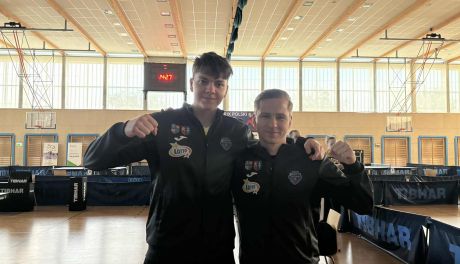 Mateusz Zalewski na podium Grand Prix Polski w Gliwicach