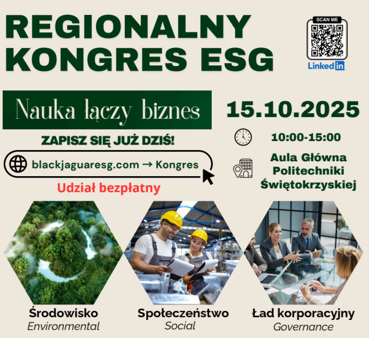 Nauka spotyka biznes w Kielcach. I Regionalny Kongres ESG już 15 października