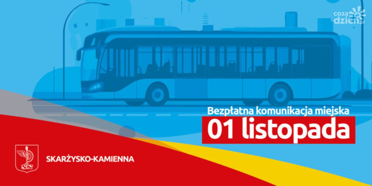 Bezpłatna komunikacja miejska 1 listopada w Skarżysku-Kamiennej