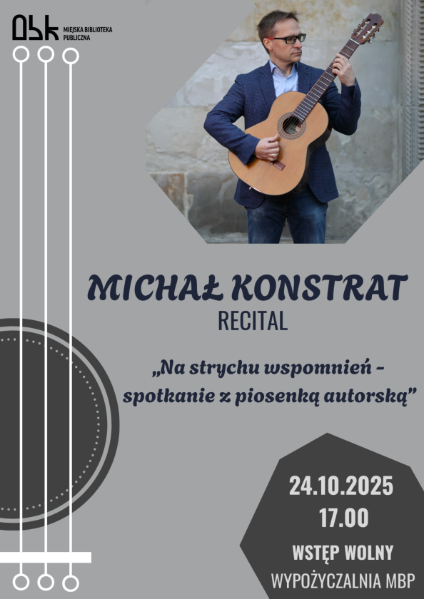 Recital Michała Konstrata w ostrowieckiej bibliotece