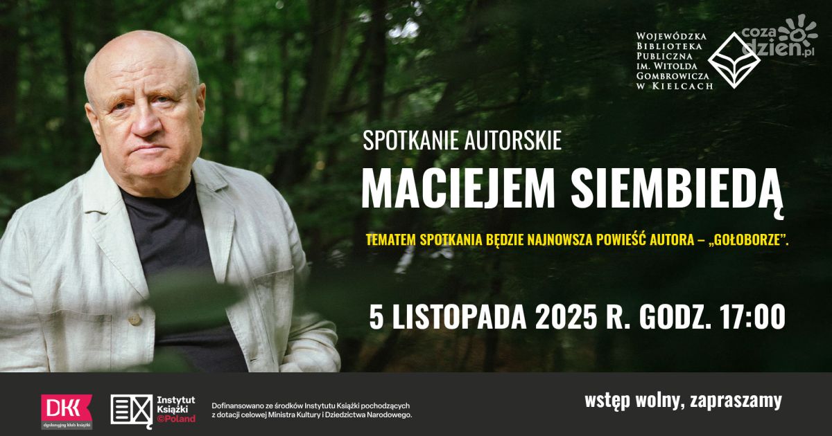 Spotkanie autorskie z Maciejem Siembiedą w kieleckiej bibliotece