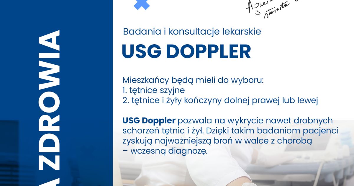 Bezpłatne badania USG Doppler dla mieszkańców powiatu ostrowieckiego