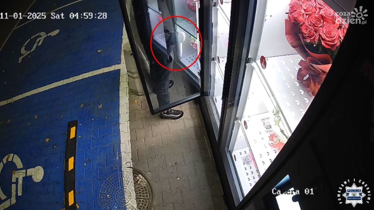 Włamanie dla… bukietu. 25-latek wybił szybę automatu kwiatowego