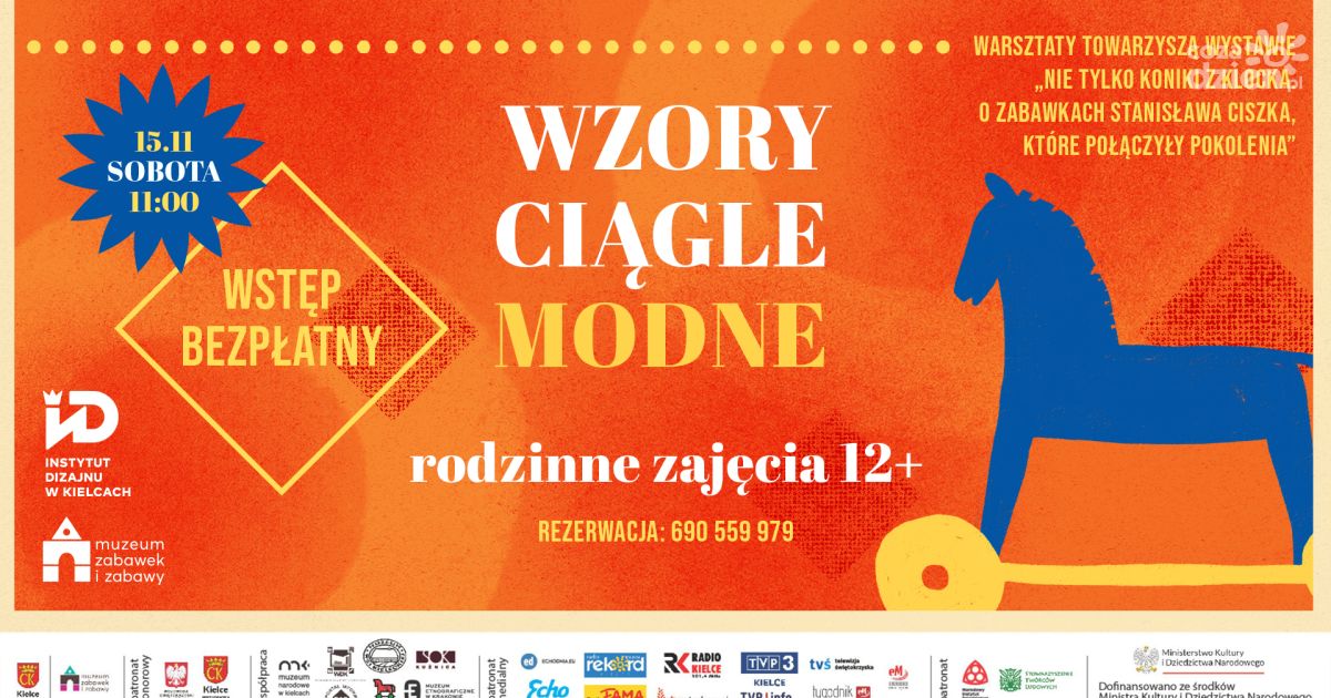 Wzory ciągle modne – bezpłatne rodzinne warsztaty w Muzeum Zabawek i Zabawy w Kielcach