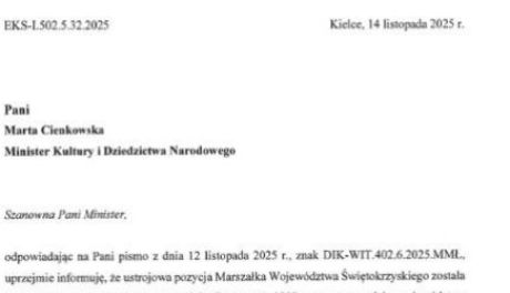 Odpowiedź Renaty Janik na propozycję przejęcia Teatru Żeromskiego