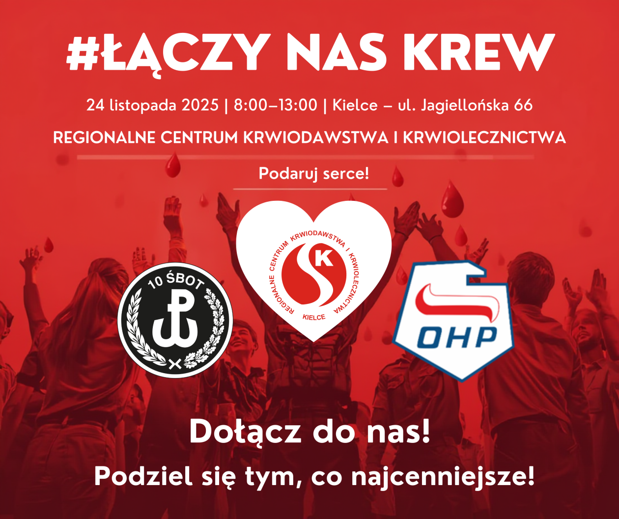 „Łączy nas krew” – akcja krwiodawstwa w Kielcach już 24 listopada