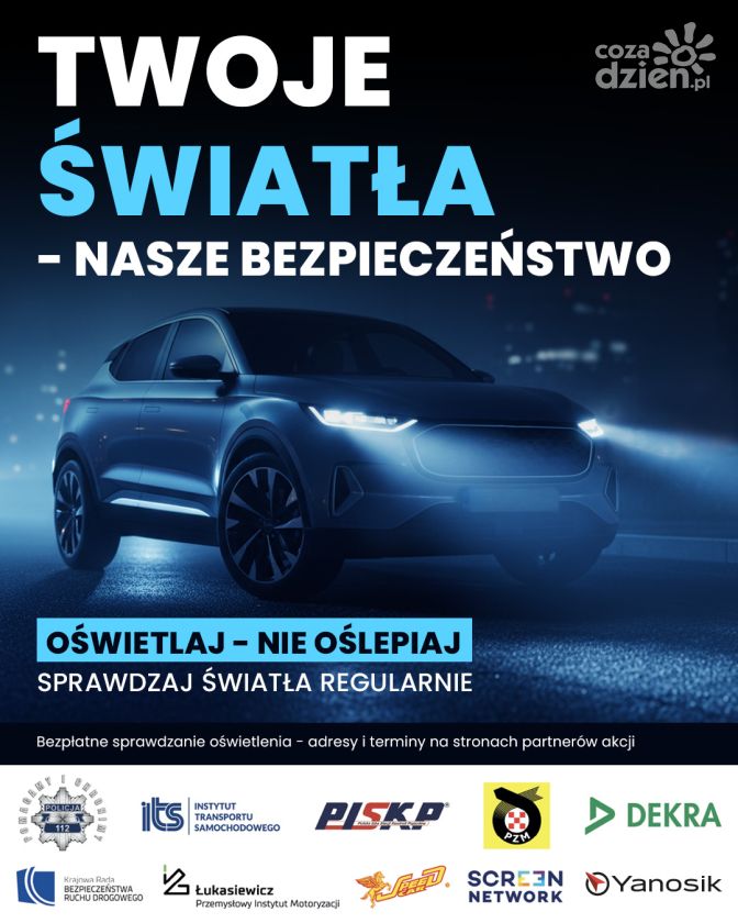 Bezpłatna kontrola oświetlenia pojazdów w ramach kampanii „Twoje światła – Nasze bezpieczeństwo”