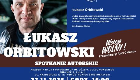 Łukasz Orbitowski spotka się z czytelnikami w auli ostrowieckiej uczelni
