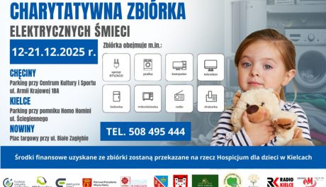 Charytatywna zbiórka elektrycznych śmieci. Dochód trafi do Hospicjum dla Dzieci w Kielcach